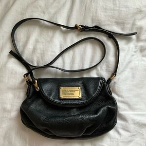Marc By Marc Jacobs Black Crossbody Bag with Gold Accents